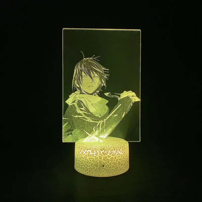 

Anime Noragami Acrylic 3D Picture Lamp Bedroom Bedside Lamp for Anime Fans Around Decor on The Table Personalized Gift