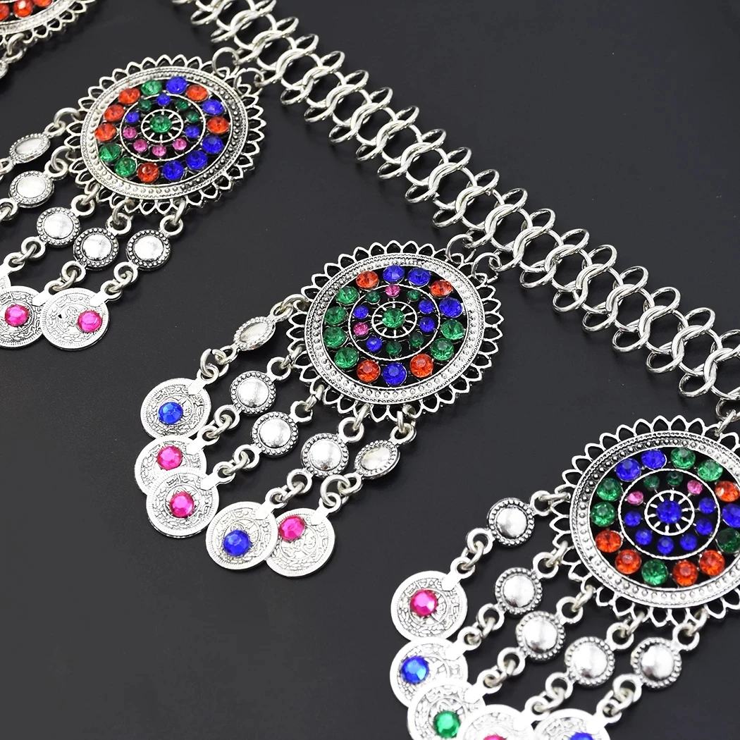 Женский ювелирный комплект из колье и серёг с кристаллами | Украшения аксессуары