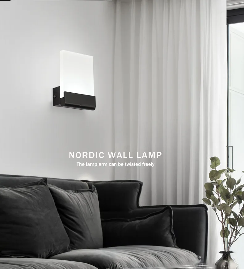 Романтическая Скандинавская светодиодная настенная лампа креативная картина