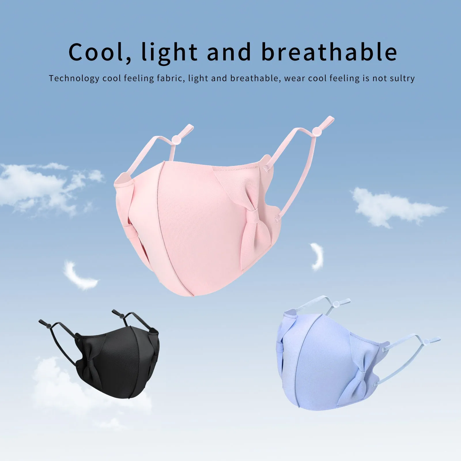 Ice Slik Mouth Mask With Design Reusable Face Nose Wire Solid Cloth For Women Halloween Cosplay Masque | Тематическая одежда и