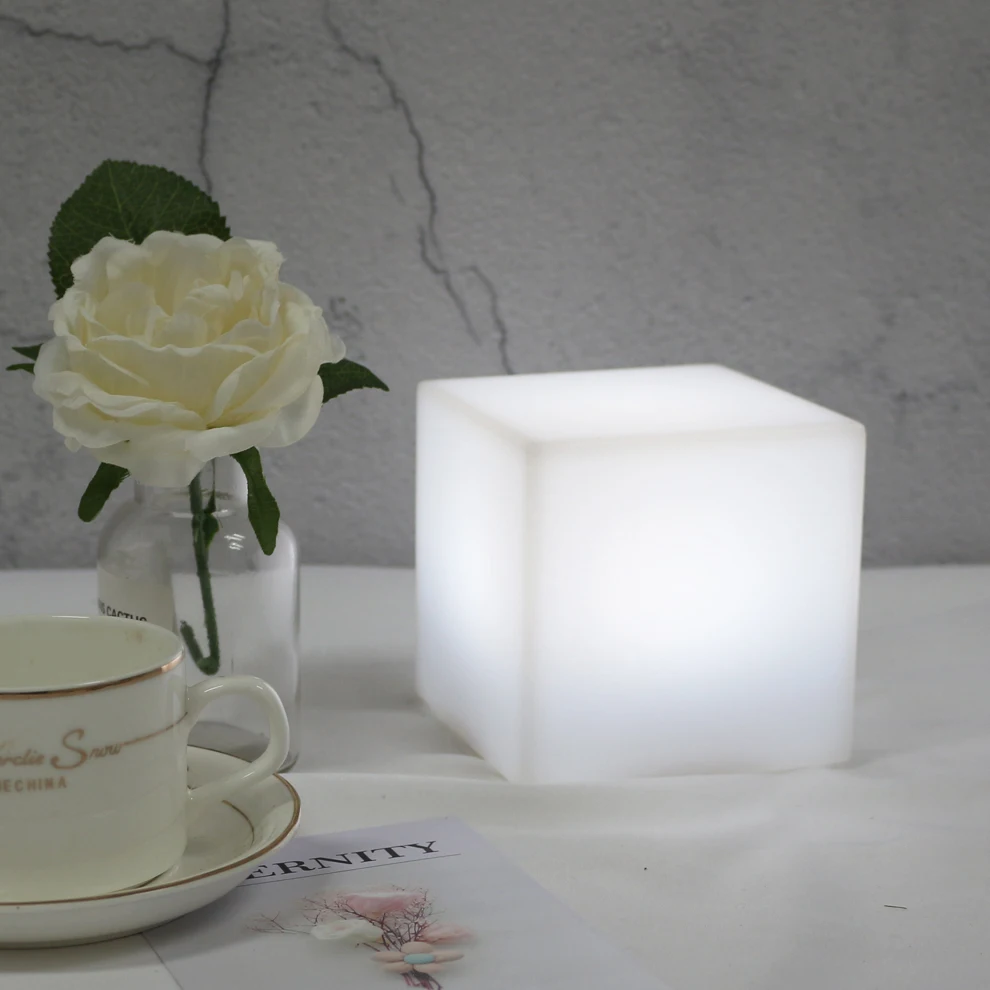 Wi-Fi Смарт-приложение управление кубический настольная лампа 10/15/20 см RGBCW LED Cube USB