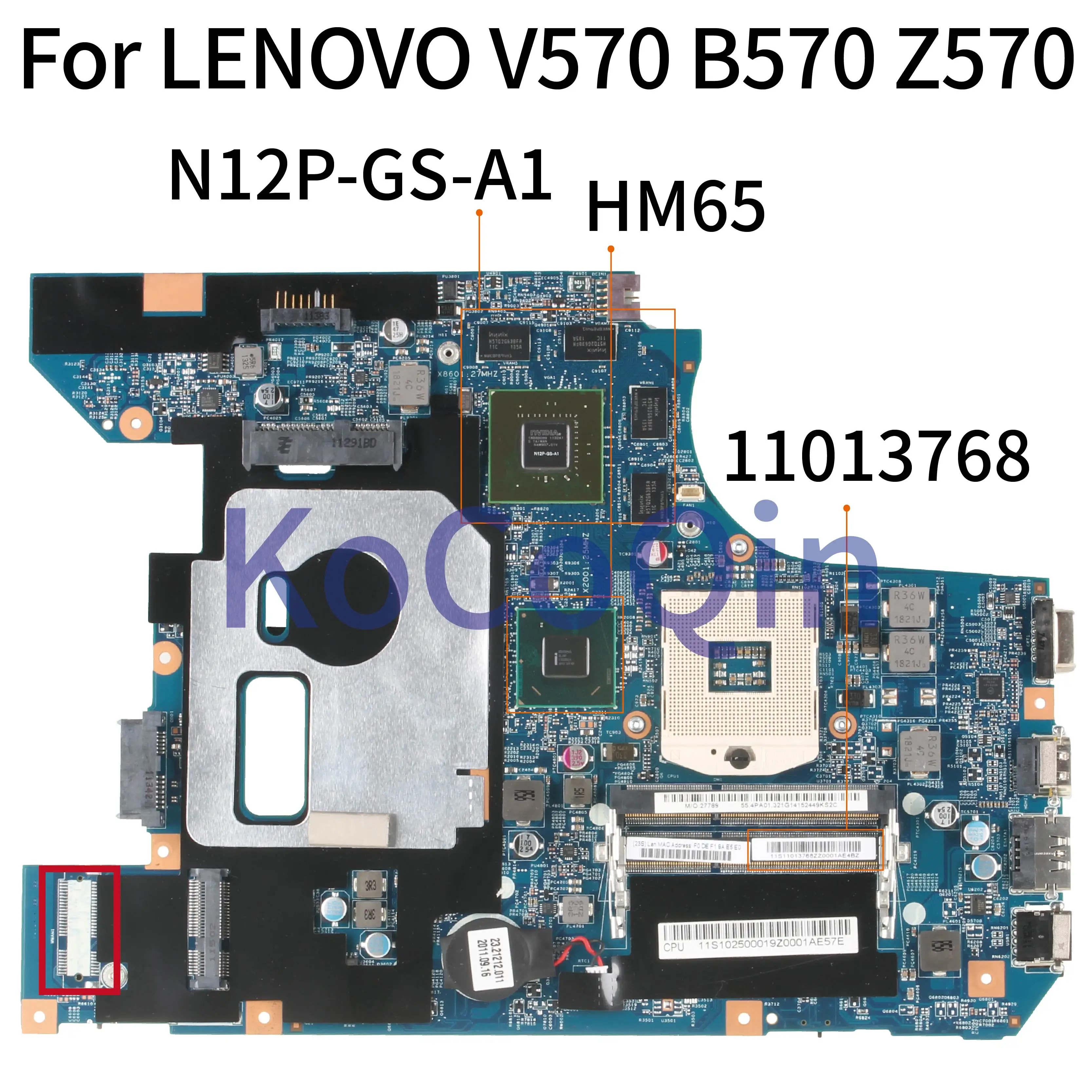 

Материнская плата для ноутбука LENOVO V570 B570 Z570 HM65 10290-2 11013768