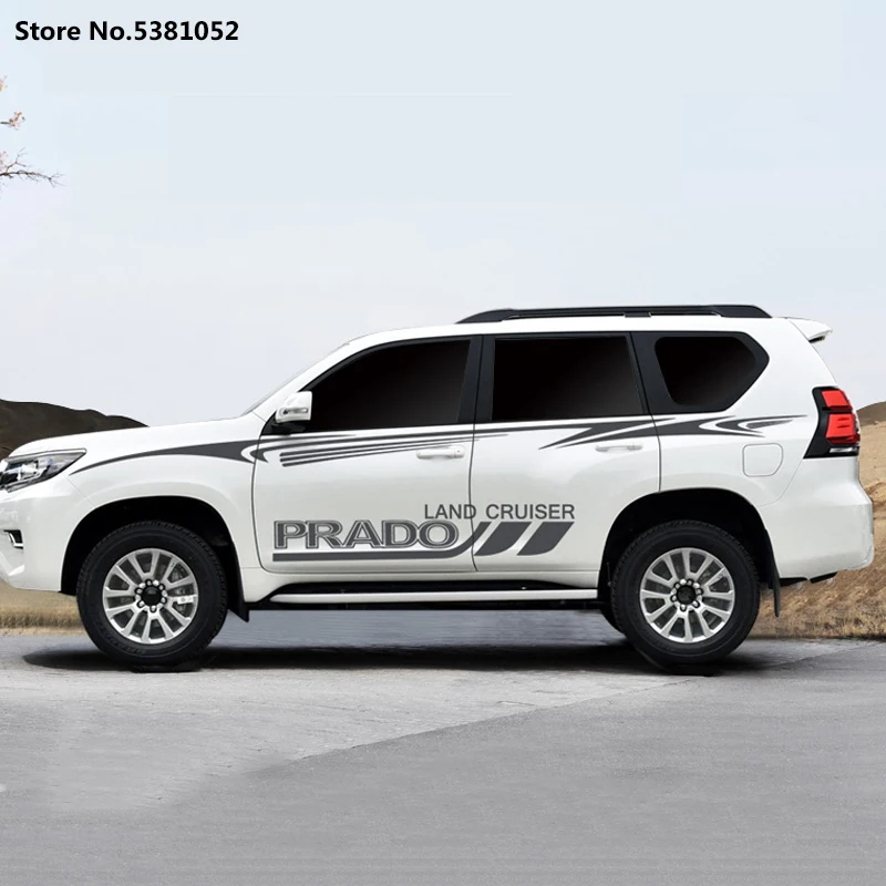 

Автомобильные наклейки для Toyota Land Cruiser Prado 120 150 2010 2018 2020, аксессуары, боковая гирлянда, персонализированные наклейки