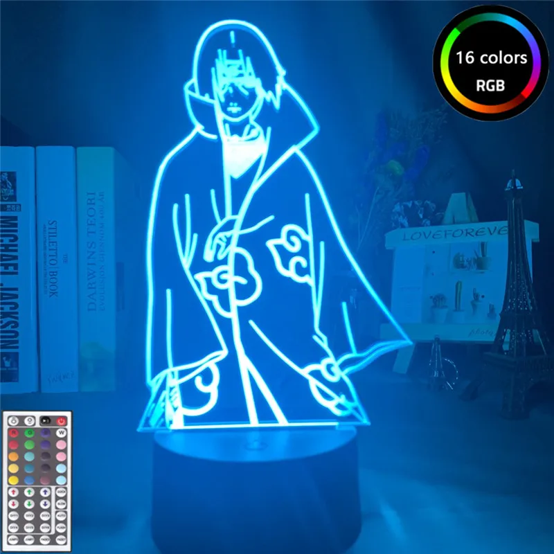 Ботинки в стиле аниме Naruto светодиодный ночной Светильник для Украшения спальню