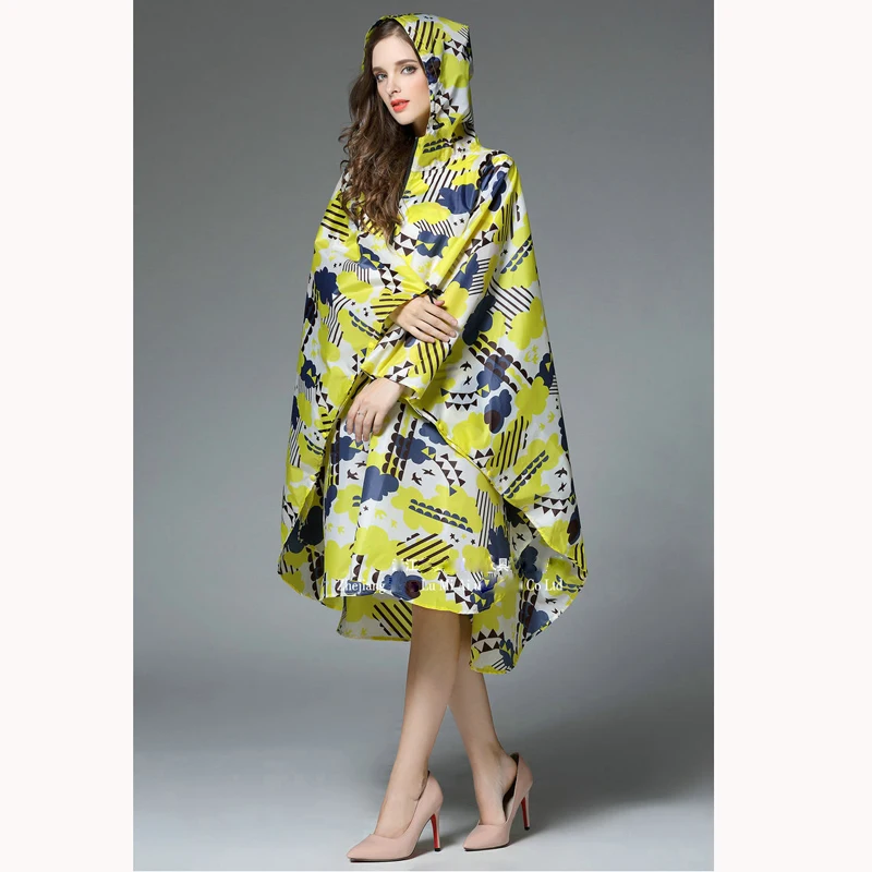 Водонепроницаемый плащ пончо для мужчин и женщин длинный с капюшоном