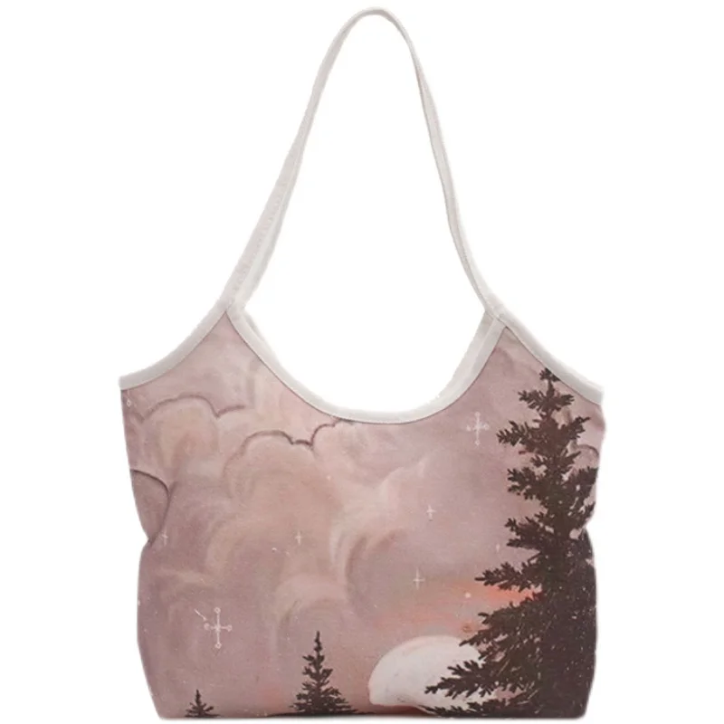 

2021 Summer New Canvas Bag Women'S Shoulder Bag Hand Large Capacity Tote Bag