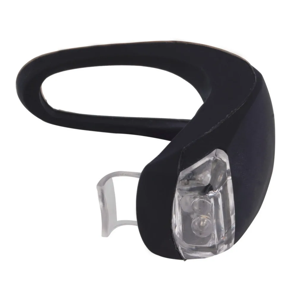 Kualitas tinggi LED Sepeda Bersepeda Silicone Kepala Depan Rear Wheel Keselamatan Sepeda Cahaya Lampu Grosir