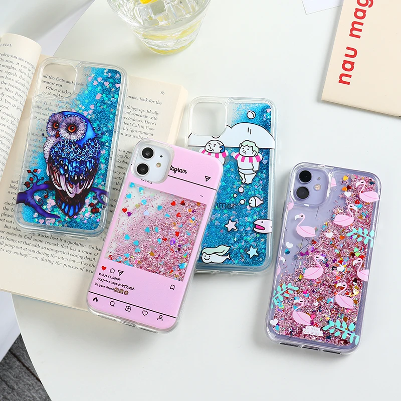 

A51 Liquid Quicksand Case For Samsung A32 A52 A72 A12 A71 A21S A31 A50 M31 A42 A70 Cover S21 Ultra S20 FE S10 Plus Cartoon Funda