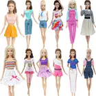 Набор одежды для куклы Барби, модный костюм для девочек, топы, блузка, брюки, Одежда для куклы Барби, аксессуары сделай сам, 10 комплектов на выбор, случайно