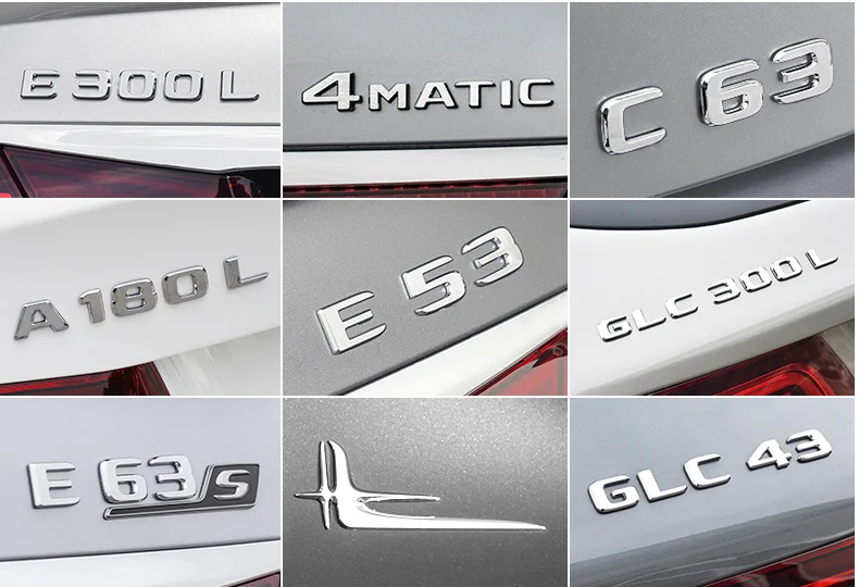 1 шт. C200L C260L C300L E260L E300L E320L E350L S680 S560 S450 4matic Автомобильная буква задняя фотография