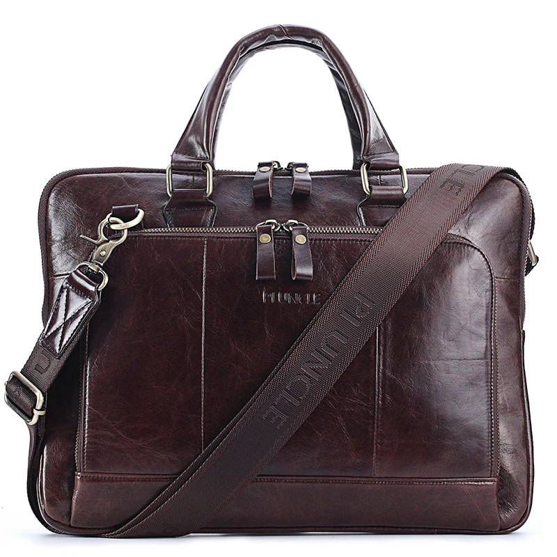 Новый Винтажный деловой мужской портфель из натуральной коровьей кожи сумка на