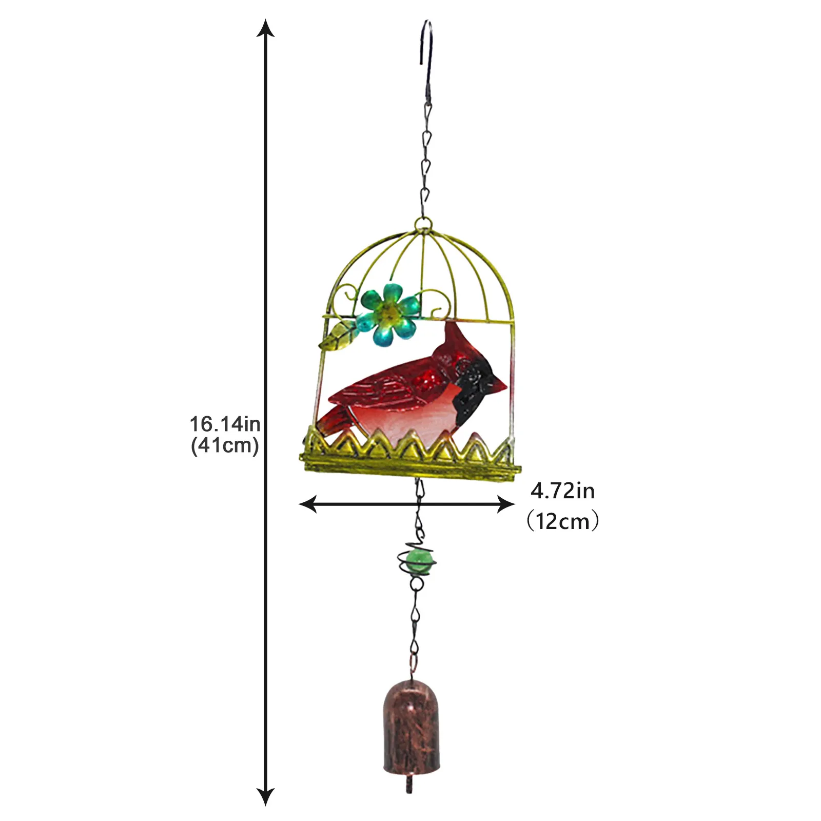 Металлическая трехмерная птичья клетка ветряные колокольчики железная