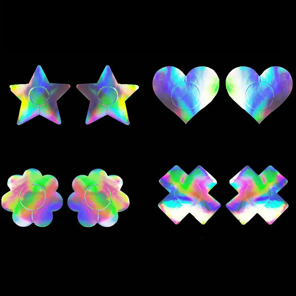 Ультратонкие цветные лазерные бриджи 50 пар (100 шт.) накладки на соски для груди