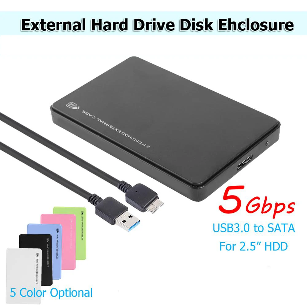 

2.5 inch HDD Case External Hard Drive Case 5Gbps SD Disk Case HDD Drive Enclosure for Notebook Desktop PC USB3.0 to SATA HDD SSD