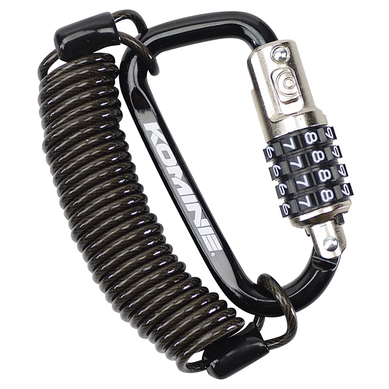 Замок для мотоциклетного шлема KOMINE 180 см высокопрочный из алюминиевого сплава с цифровой паролем защита от