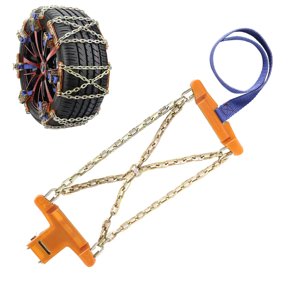 

Winter Car Tyre Non-slip Chain Wear-resistant Steel Anti-skid Emergency Snow Chains For Ice Safe For Driving Auto Accessories
