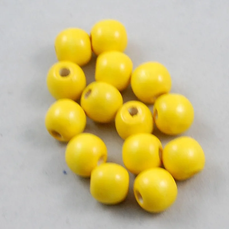 100 шт разноцветные маленькие деревянные бусины свободные для изготовления