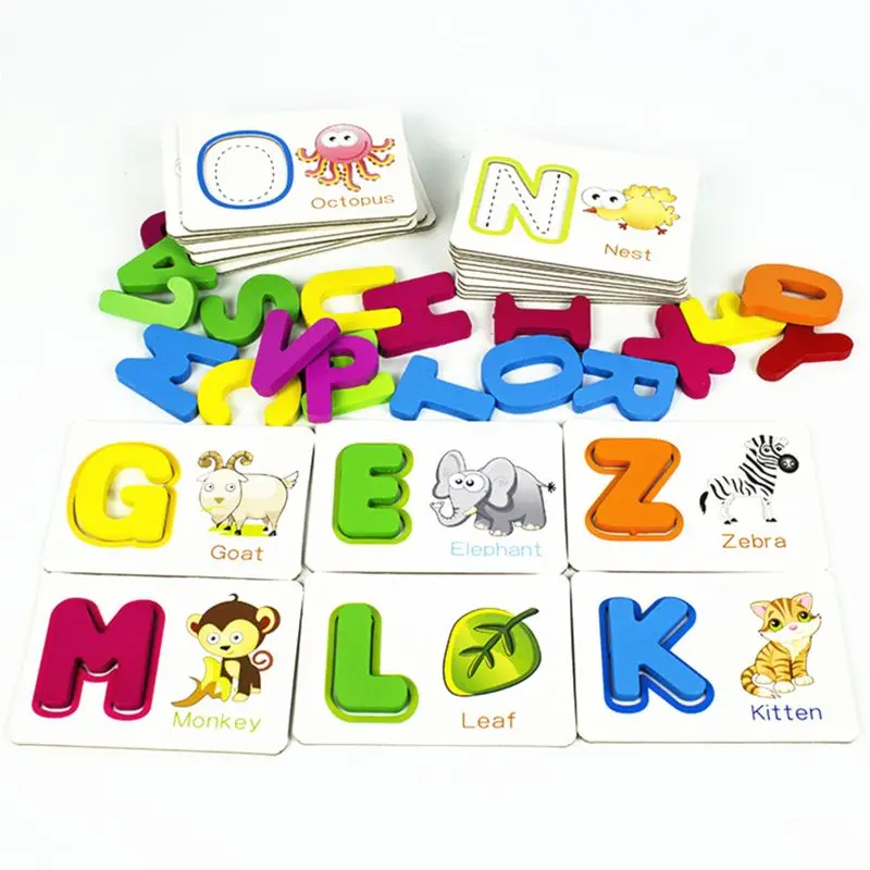 

Baby Toddler ABC Letters Learning Cards Dry Wipe Write Flash Cards Educational Toy for Kids Preschool Kindergarten P31B