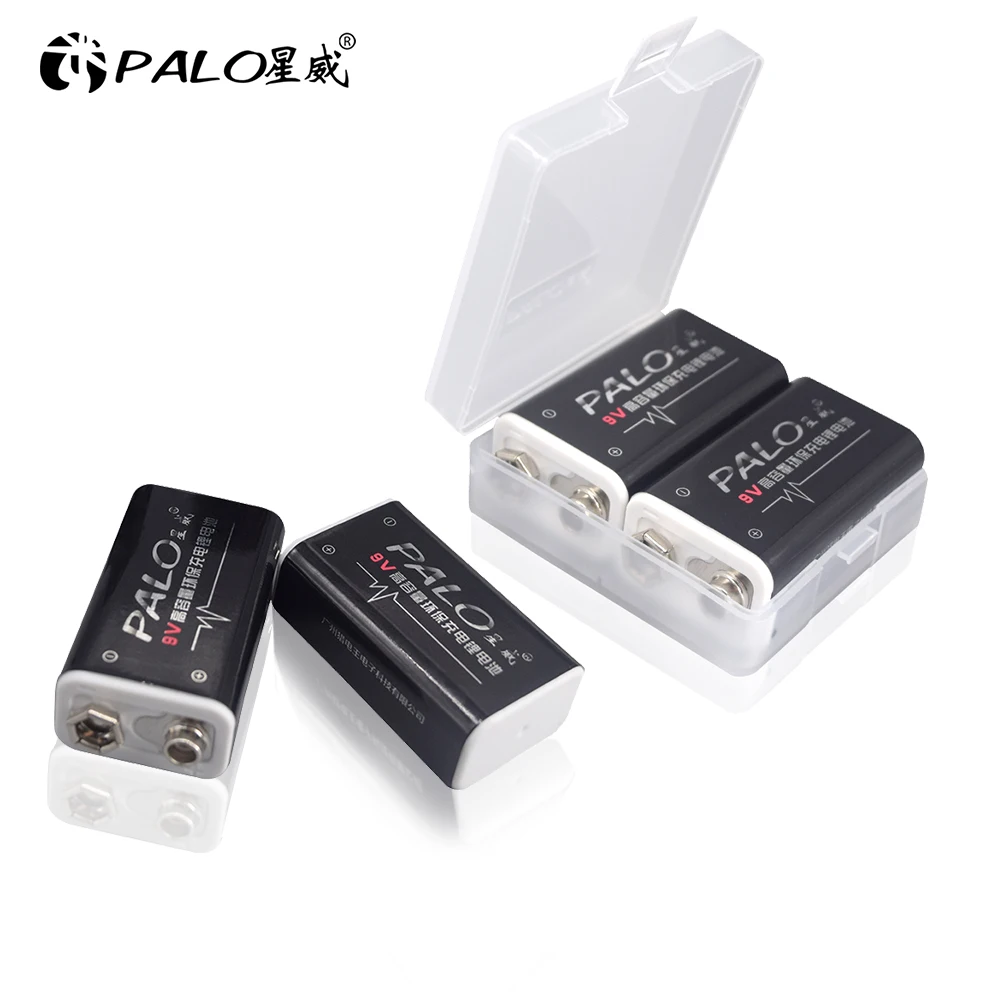 PALO 9v батарея 6F22 006p 9V li ion 600mah Аккумуляторы для цифровой камеры аккумуляторная