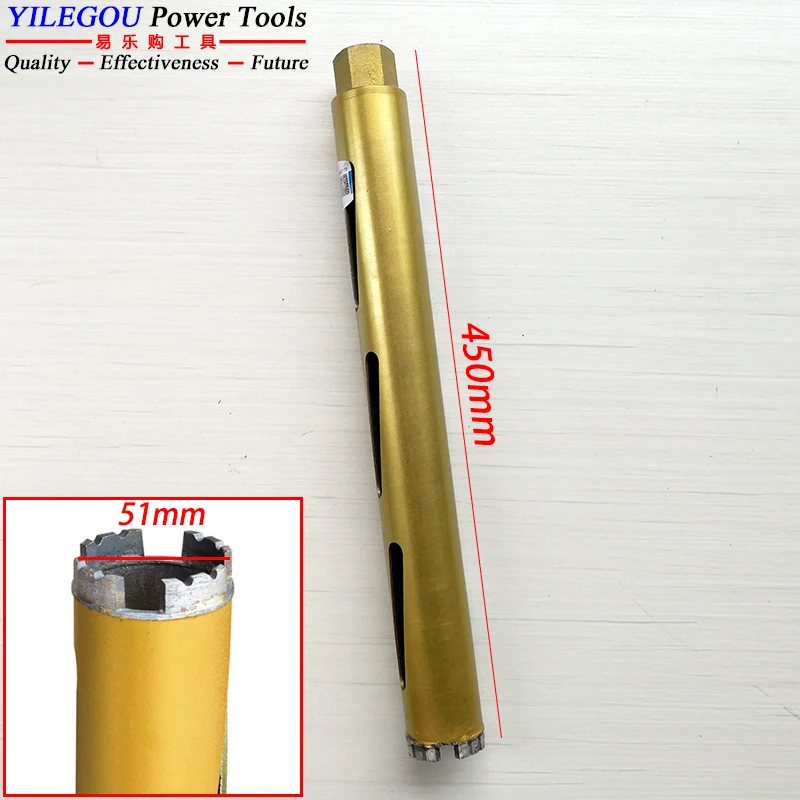 Алмазная коронка с сухим наконечником. Диаметр 32 мм 40 51 56 63 x 450 сухое алмазное