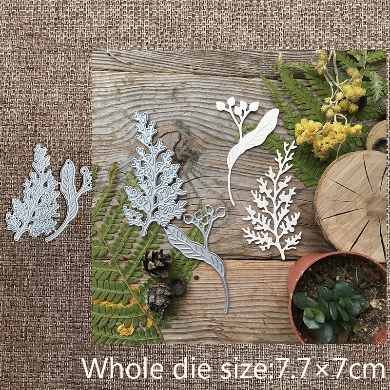 

New Design Craft Metal stencil mold Cutting Die 2pcs leaves decoration scrapbook die cuts Album Paper Card Craft Embossing