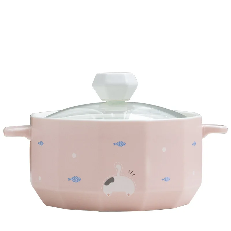 Творческий Керамика мгновенного миска для лапши с крышкой большая суповая лапша