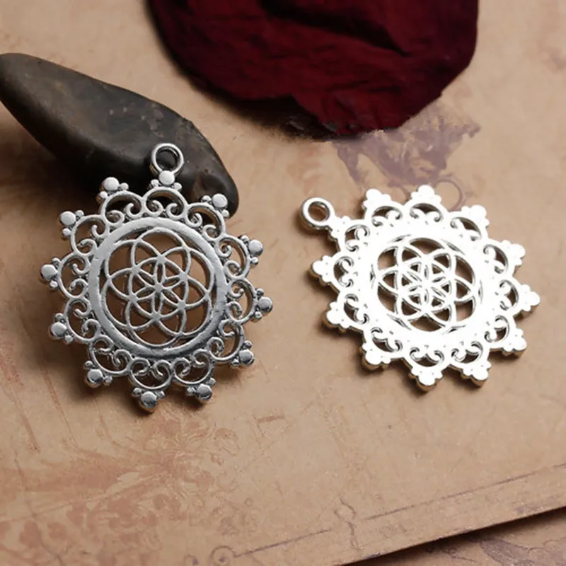 5 шт. подвески из цинкового сплава в богемном стиле|seed of life pendants|seed lifeflower pendant |