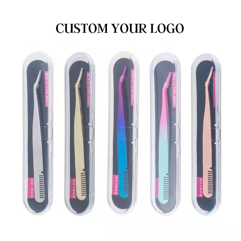 Пользовательский Многофункциональный пинцет для бровей с расческой из