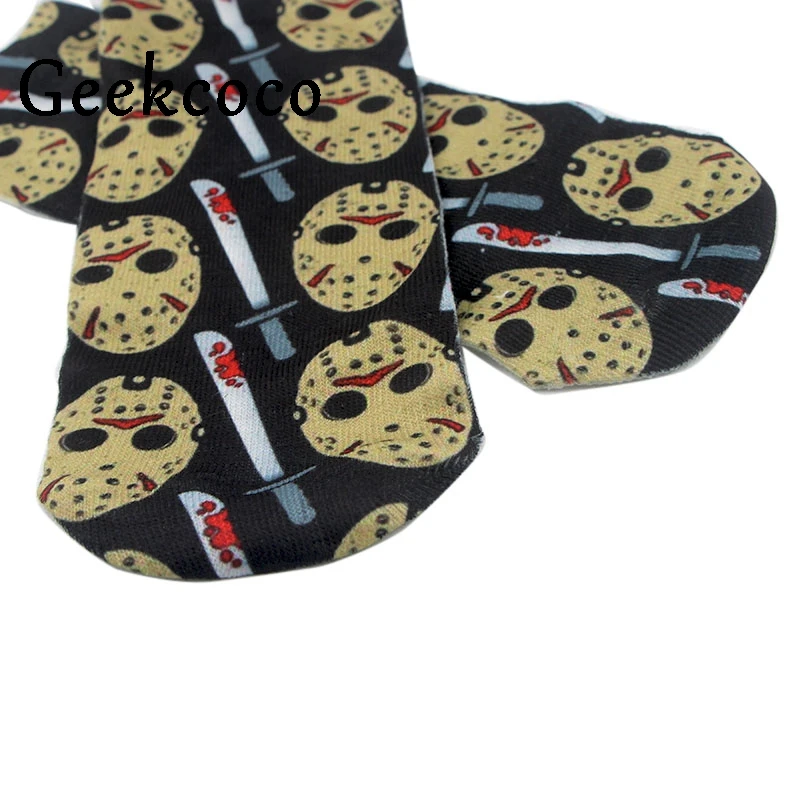 

Horro Moive punk 3D Printed short Tube cotton Socks for Women men boy Girls Adult Sports Stocking One Side Printing J0506