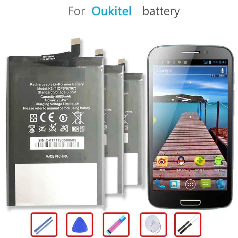 

6080mAh Battery For Oukitel K3 K 3 Mobile Phone