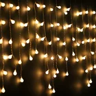 Рождественсветильник Гирлянда-занавеска, 4,6 м, домашняя гирлянда м, уличсветильник, 0,4-0,6 м