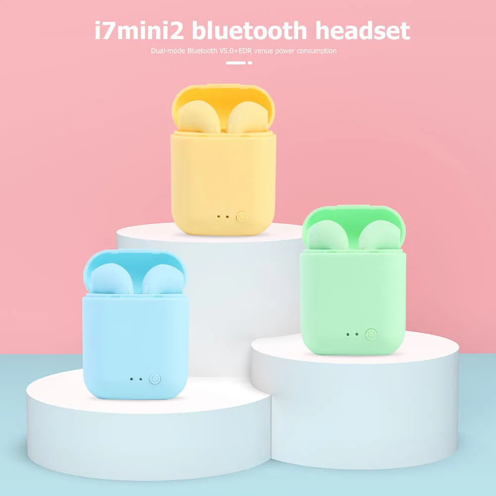 Беспроводные наушники Mini-2 TWS 5 0 спортивные гарнитура с микрофоном зарядный бокс