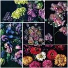 Алмазная мозаика 5D сделай сам, картина с цветами, квадратными стразами, ручная работа, вышивка крестиком, мозаика для домашнего декора стен