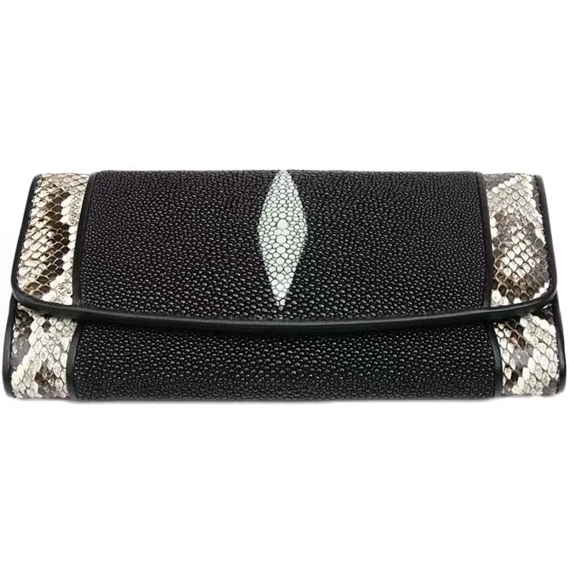Женский Длинный кошелек-клатч из натуральной кожи кошелек Таиланда экзотической