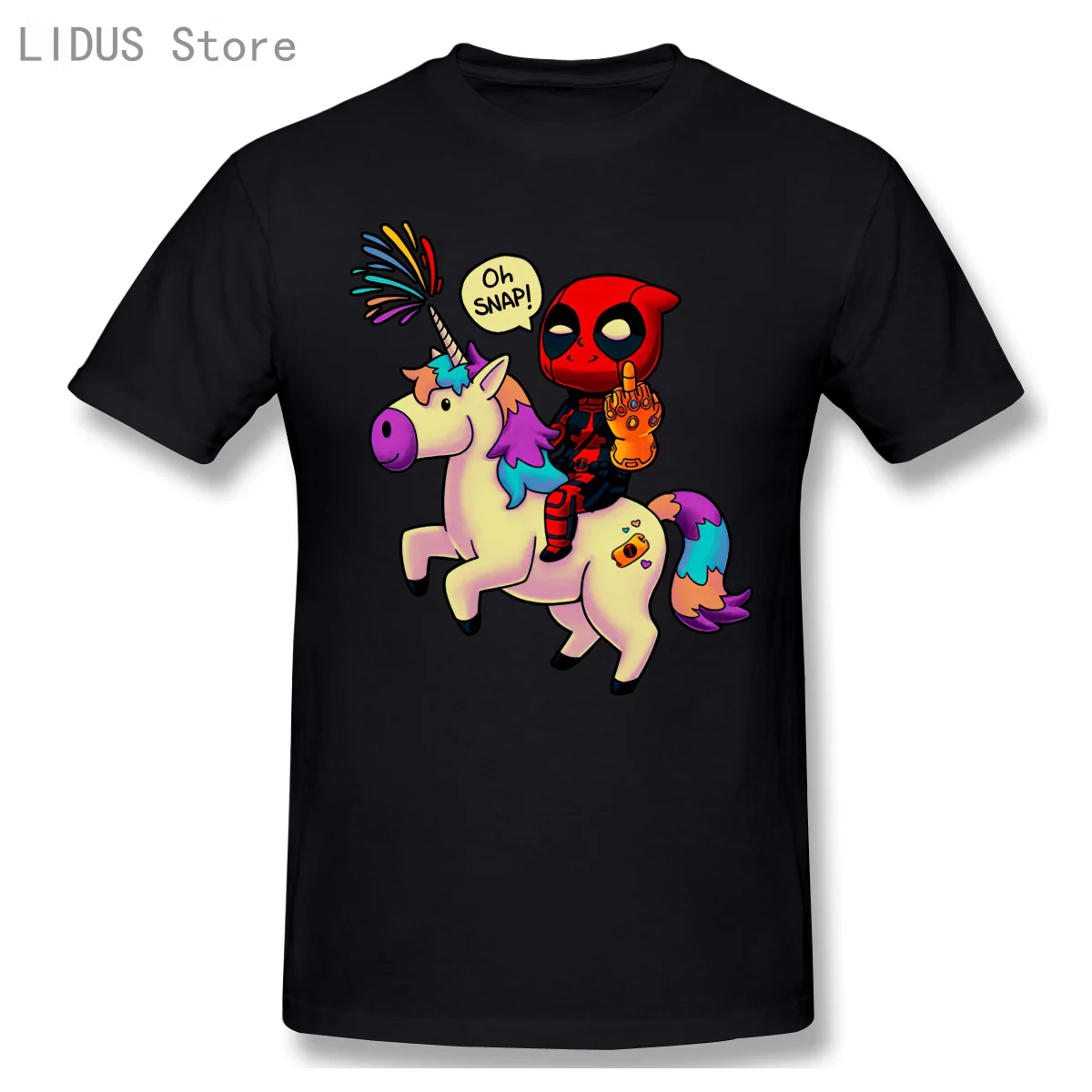 

Deadpool Unicorn Rainbow Tshirts Funny Dead Pool Short Sleeve Casual T-shirt Men Fashion O-neck 100% Cotton TShirts Tee Top