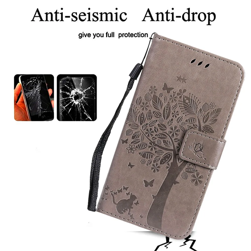 Чехол-Кошелек из искусственной кожи в стиле ретро с откидной крышкой для Huawei P Smart