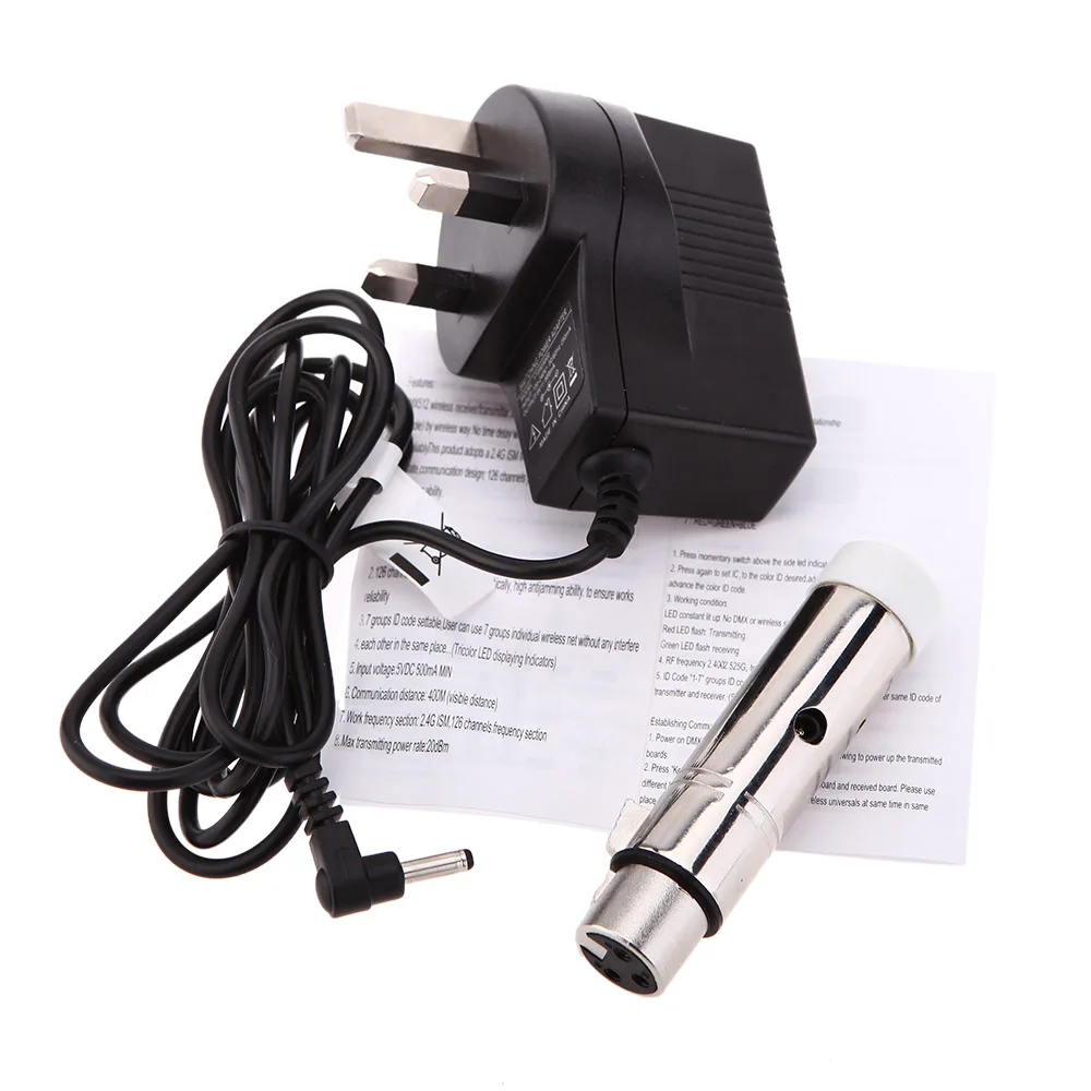 

Lixada 2.4G ISM DMX512 Wireless 3 Pins Female XLR Receiver For LED Stage Lighting for PAR Party Disco Light