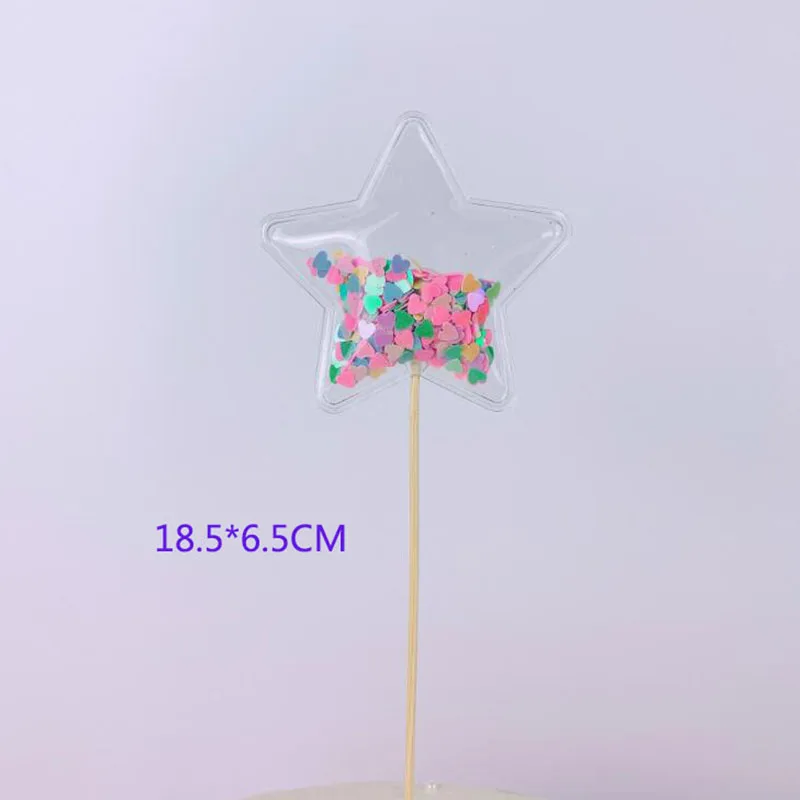 5 Bling Fairy PVC Cake Topper Unicorn Love Crown Cloud Shiny Flamingo Cupcake Topper for Wedding Birthday Party Cake Decorations - Цвет: 5