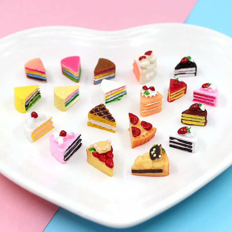 10 шт./лот имитация еды кабошон с плоским основанием из смолы миниатюрные