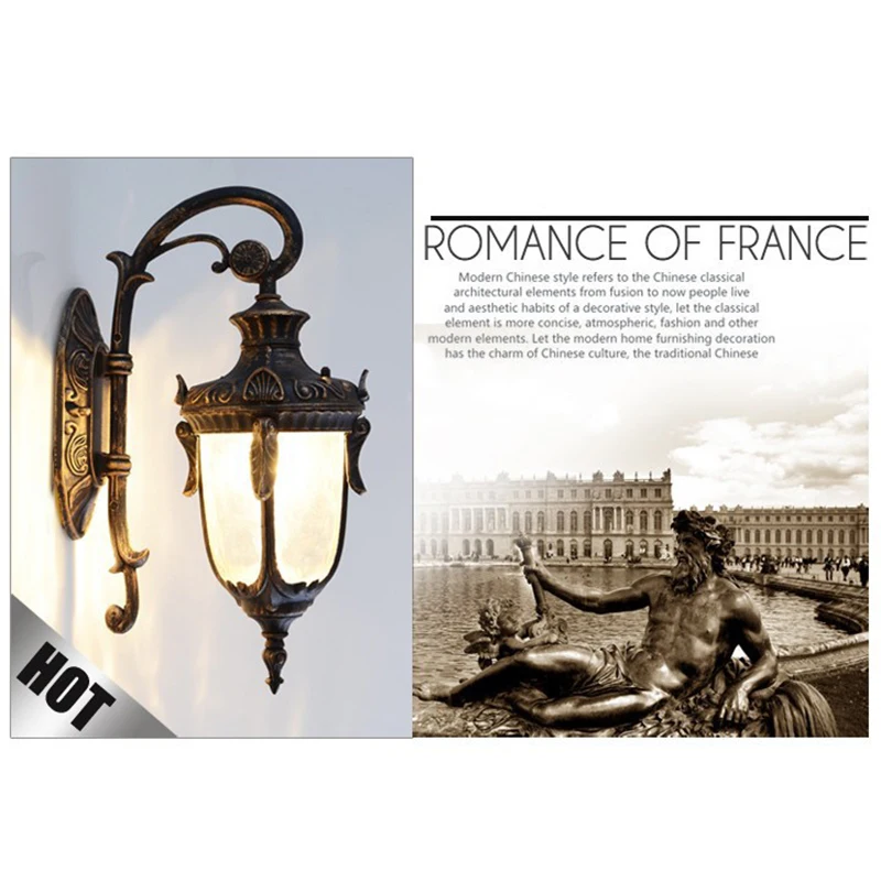Европейские Уличные светильники водонепроницаемые настенные американские