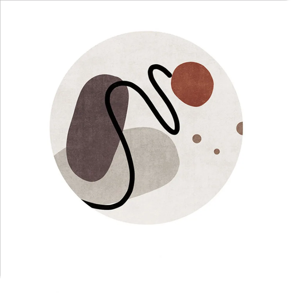 

Ковер круглый для журнального столика в скандинавском стиле