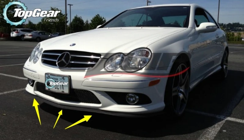 Дефлектор бампера для Mercedes Benz CLK C208 A208 C209 A209 C207 A207 1996 ~ 2016/передний спойлер тюнинга