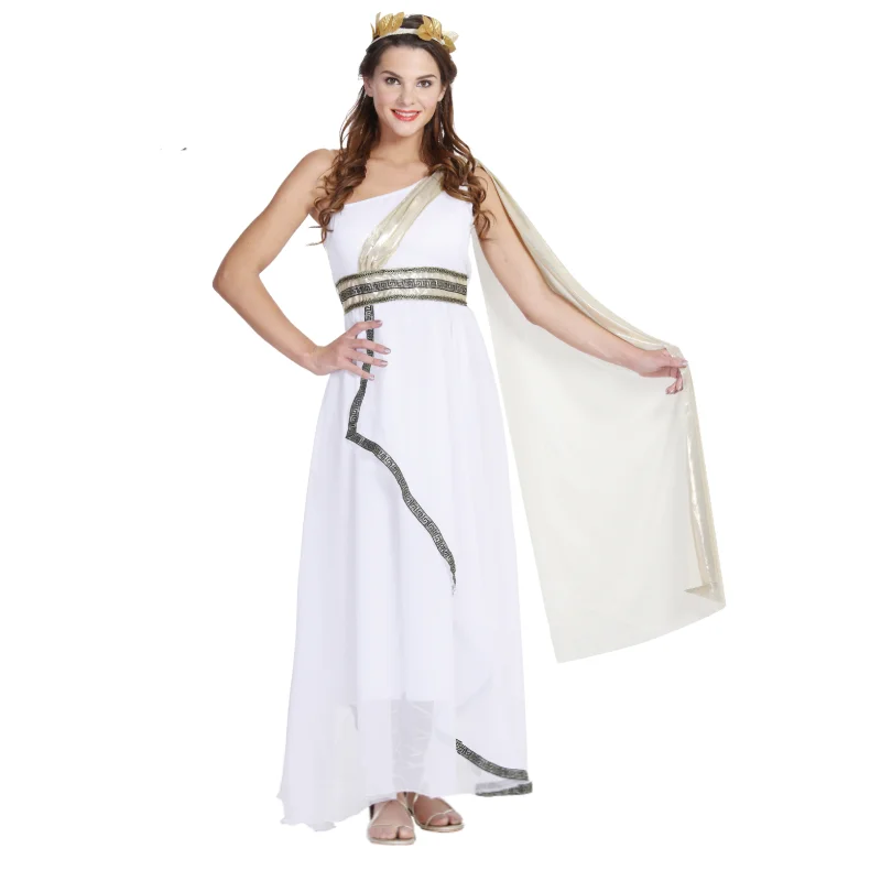Хэллоуин наряд для родителей и ребенка платье Греческого бога богини костюм