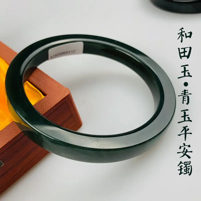 

Send Certificate Natural Green Jade Square Bangle Bracelets For Women Healing Jewelry Real Chinese Xinjiang Hetian Jades Bangles