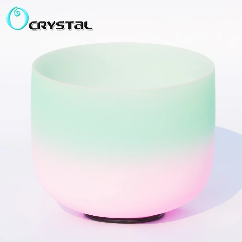Поющая чаша розовый кристалл кварца мятно-зеленого светильник 12 дюймов 440 Гц 432 C D