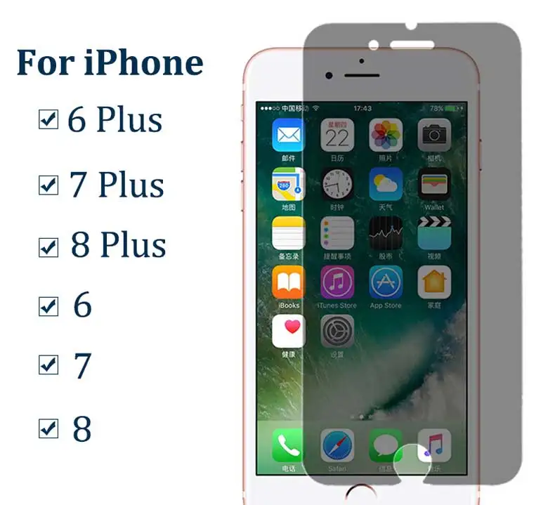 Антишпионское закаленное стекло на iPhone 6 6S 7 8 Plus X XS Защитное стекло для сохранения личной информации для iPhone XR XS Max 7 8 защитная пленка