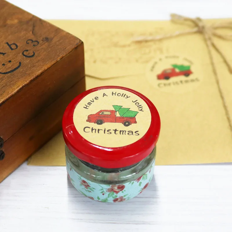 10 листов Рождество Санта Клаус крафт бумага стикер s Рождественская елка