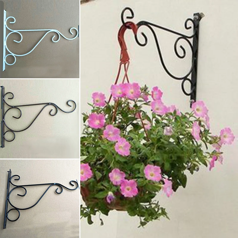 

Iron Wall Hanging Rack Art Plant Holder For Balcony Garden Home Decoration