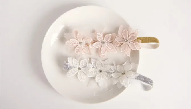 Повязка на голову с лепестками для девочек повязка блестящими серебряными