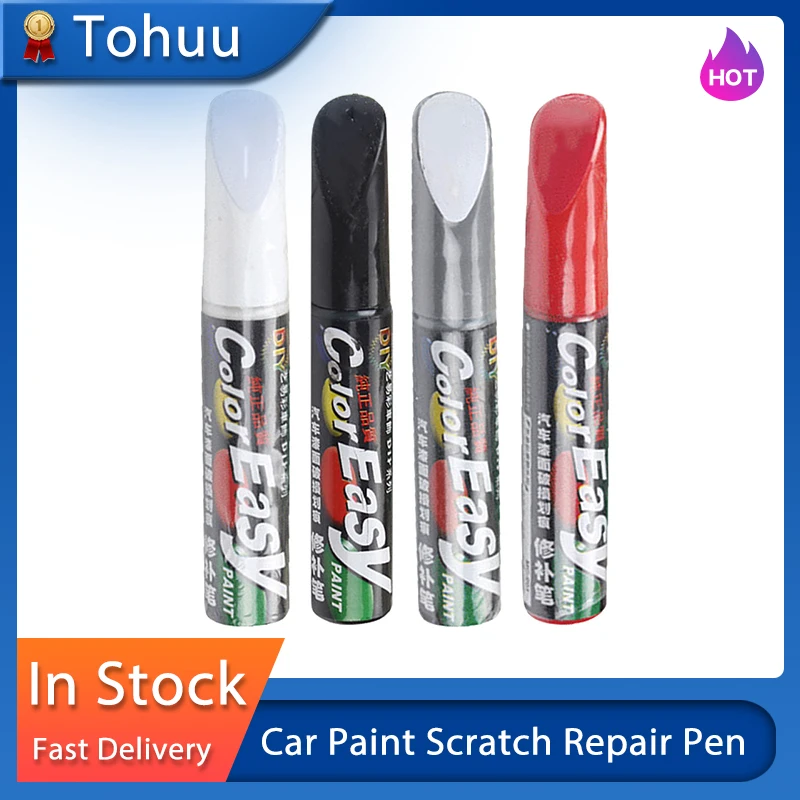 

ToHuu Car Paint Scratch Repair Pen Waterproof Paint Pen Marker Pen Brush Paint Car Tyre Tread Care 4 colors Auto car-styling